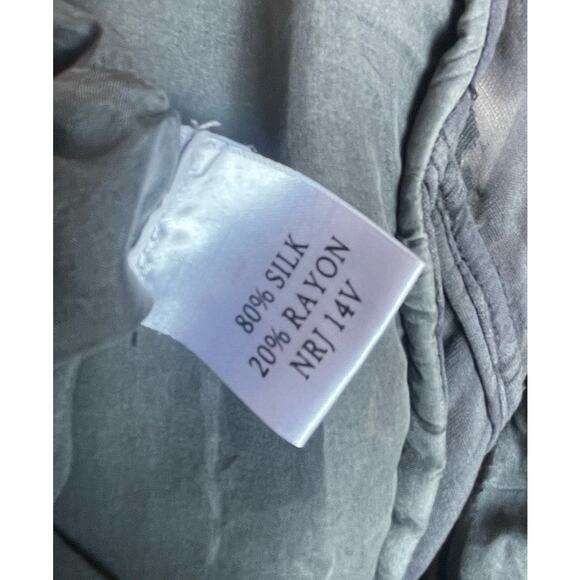 Winter Kate Purple Silk Blend Velvet Burnout Jasmine Open Cardigan Size Small - Picture 7 of 8